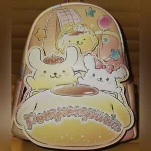 Loungefly  Glow In The Dark Pompompurin Carnival Yellow and Pink Mini Backpack